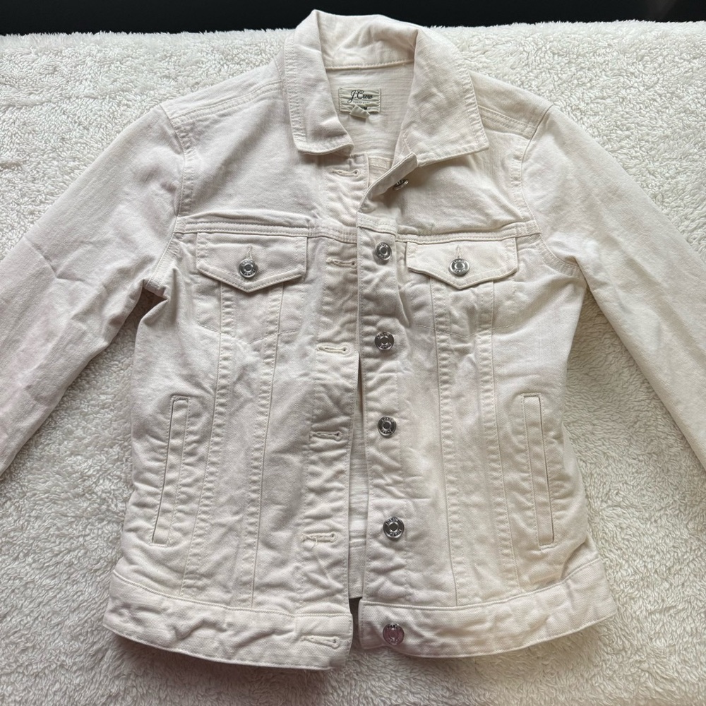 J.Crew size XS Women's Cream Denim Jacket